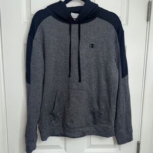 Champion Men's Dark Gray and Black Hoodie